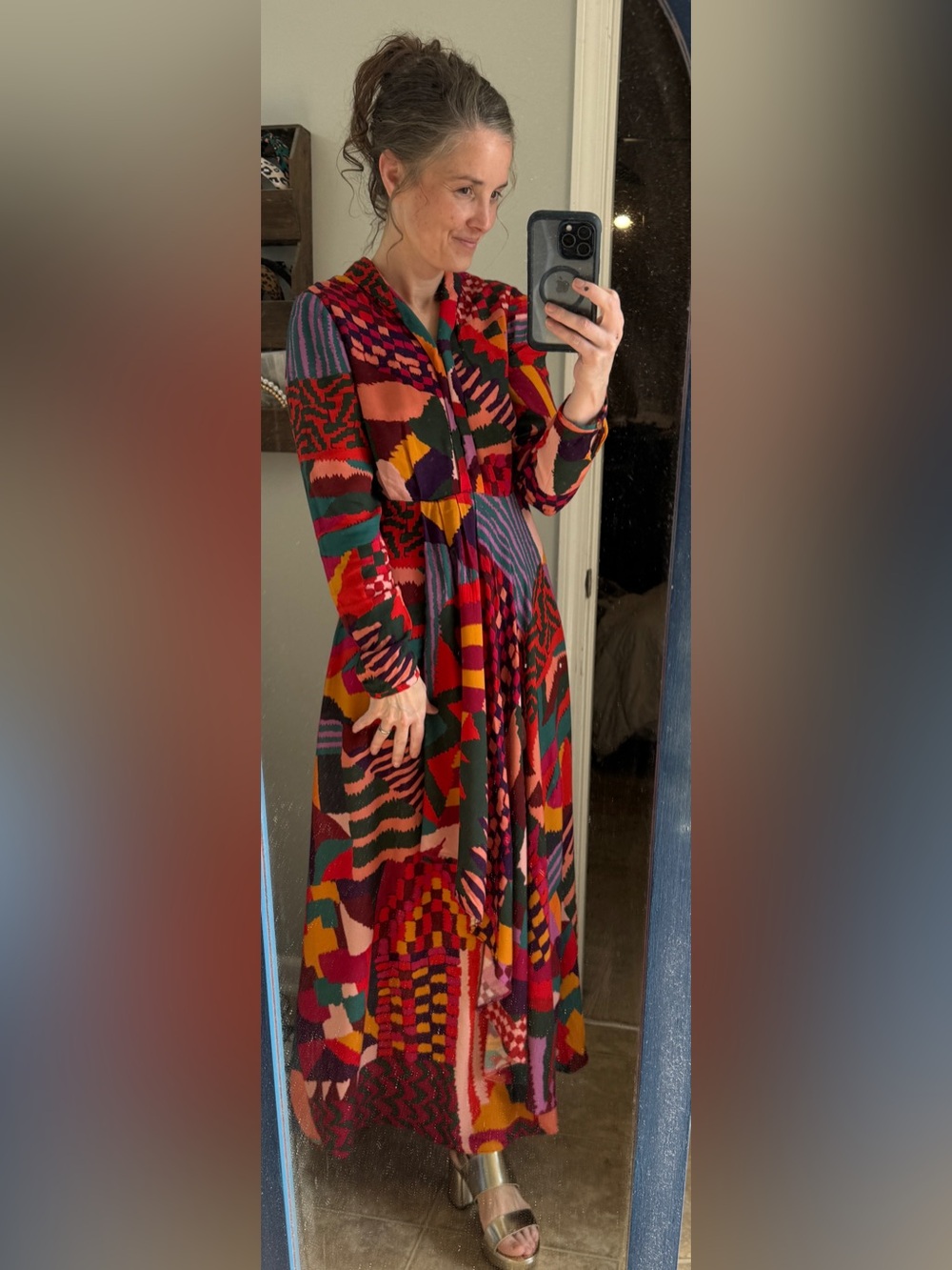 FARM Rio Multicolor Geometric Maxi Dress